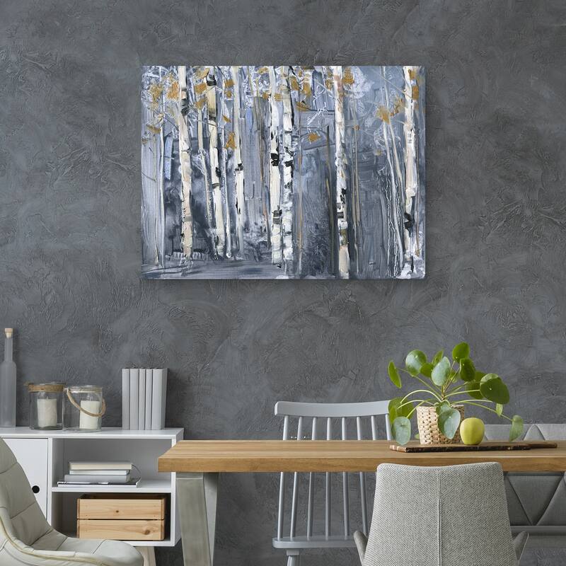 Modern Birch by Sally Swatland Canvas Art Print
