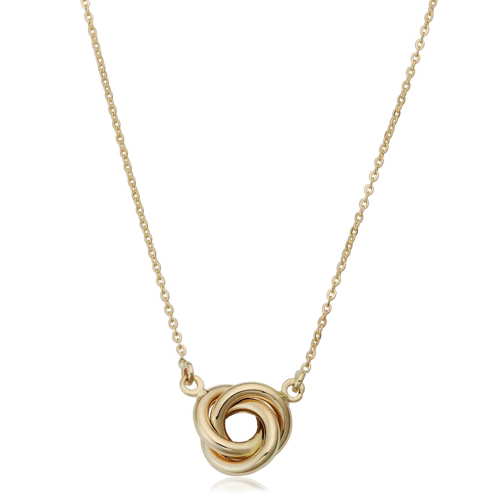 Fremada 14k Gold 8-mm Love Knot Necklace (yellow, white or rose)