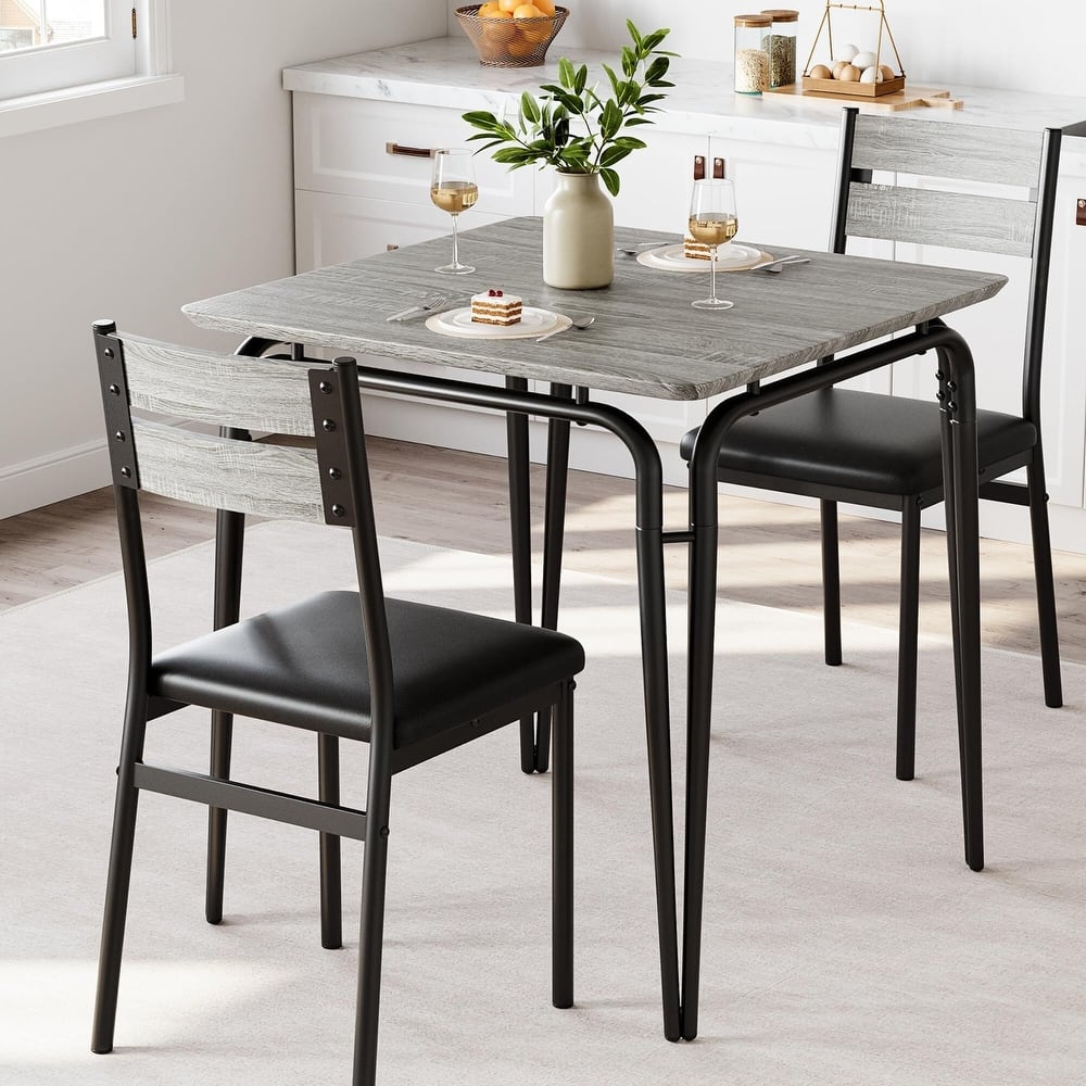 Dining Table for 2, Space Saving Square Dinette for Kitchen, Dining Room