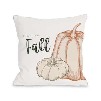 Happy Fall Pumpkins - Throw Pillow