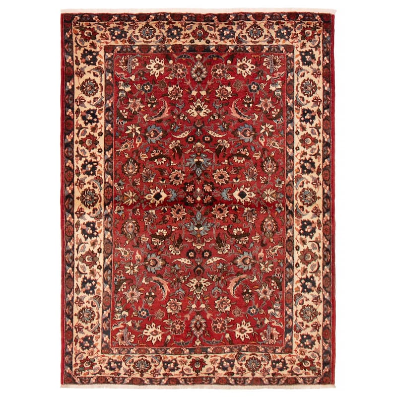 ECARPETGALLERY Hand-knotted Anadol Red Wool Rug - 5'0 x 6'9 - Red - 5'0 x 6'9