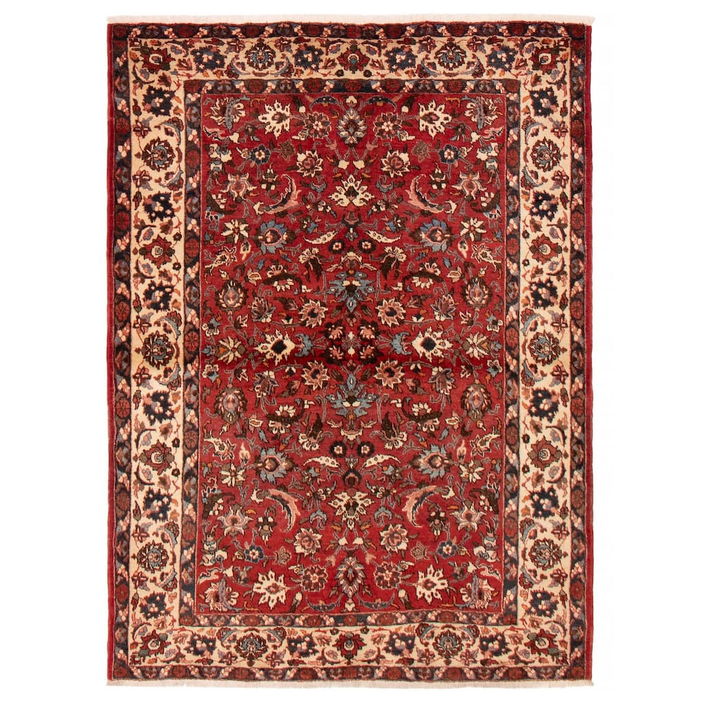 ECARPETGALLERY Hand-knotted Anadol Red Wool Rug - 5'0 x 6'9