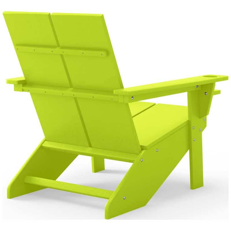 Coastin Modern Poly Adirondack Chair With Ottoman
