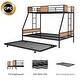 preview thumbnail 17 of 27, Twin over Full Metal Bunk Bed with Trundle for Three/ Heavy-duty Metal
