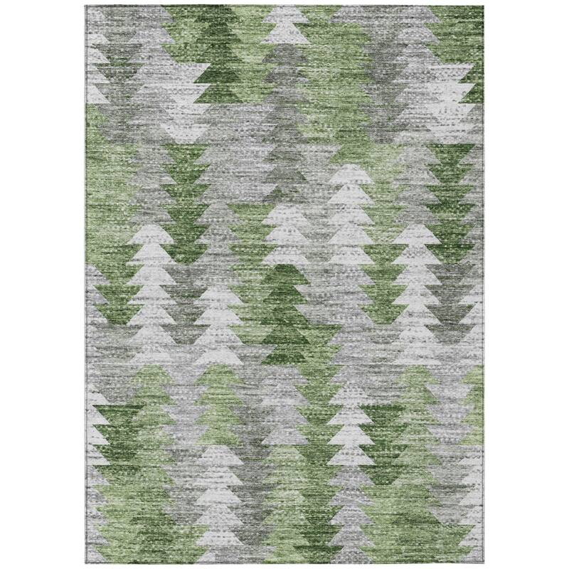 HomeRoots Geometric Transitional Rectangle Outdoor Rug