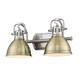 Option Pewter with Aged Brass Shades