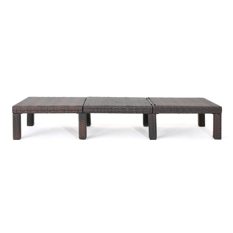 Modern Outdoor Rattan Chaise Lounge Chair Patio Reclining Chair with Adjustable Backrest for Poolside