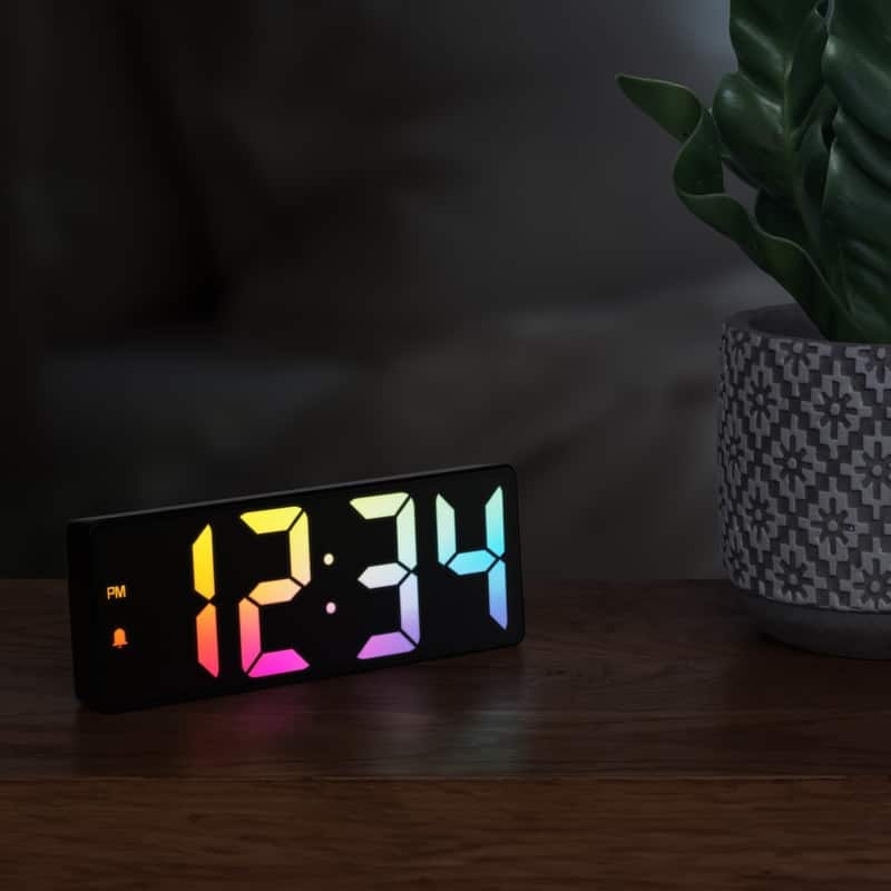 Equity 617-386 2" Gradient Digital Alarm Clock with Indoor Temperature