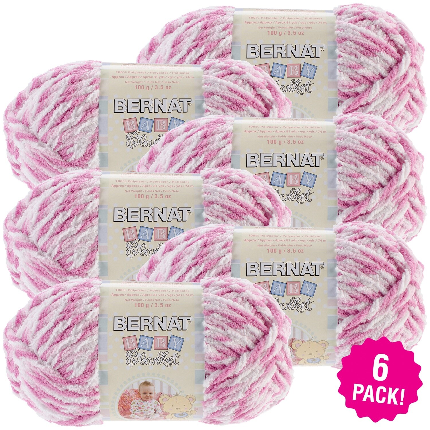 bernat pink yarn