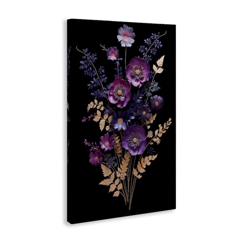 Stupell Dimensional Purple Flowers Canvas Wall Art Design By Heidi Kuntz