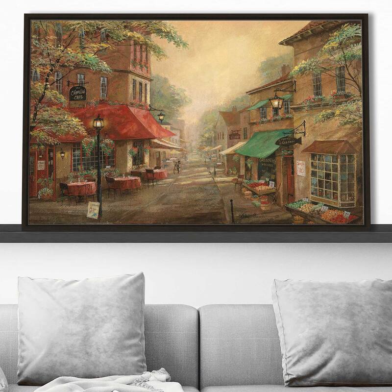 "Charlies Cafe" by Ruane Manning Print on Floating Canvas