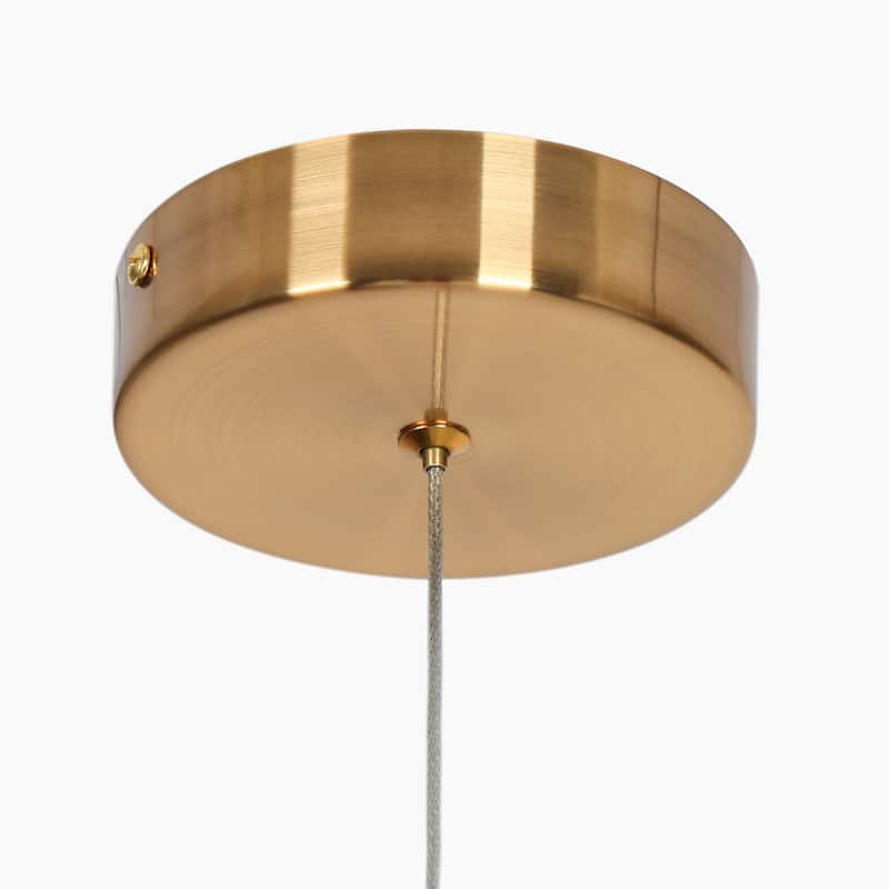 Modern Gold LED 2-Light Colored Glass Pendant Island Lights - D6.5" x H85.5" Max