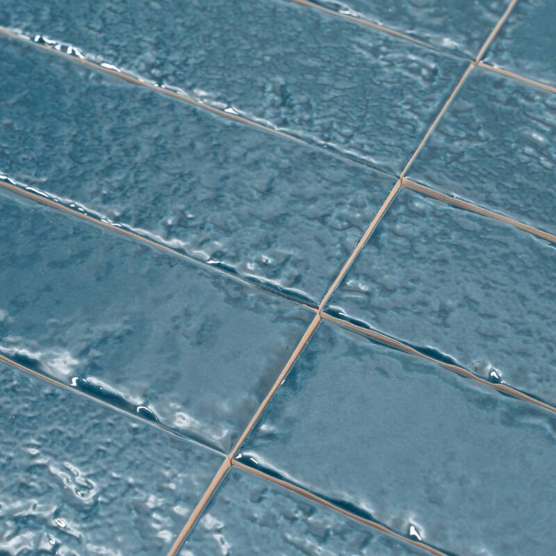 Valenza 2x16 Teal Green Ceramic Zellige Subway Wall Tile (10.76 sq ft/case) - 50 Pack