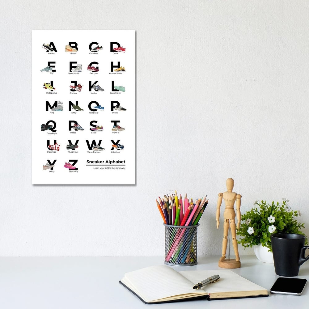iCanvas "Sneaker Alphabet" by avesix Canvas Print