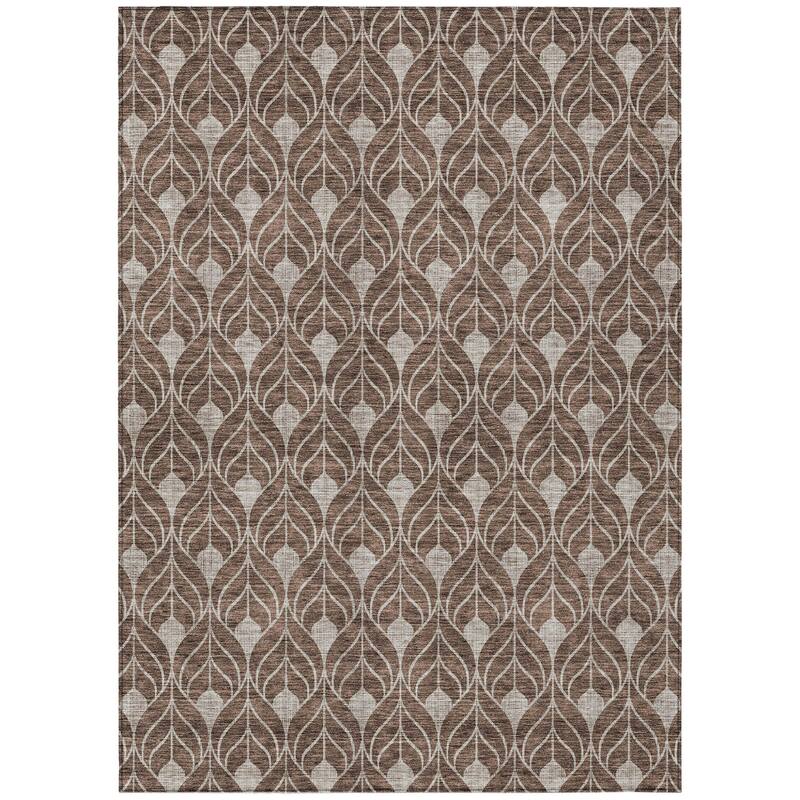 HomeRoots Geometric Transitional Rectangle Outdoor Rug