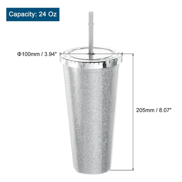 Acrylic Tumbler with Lid and Straw, 24Oz Bling Tumblers Cups for Gifts - On  Sale - Bed Bath & Beyond - 39029641