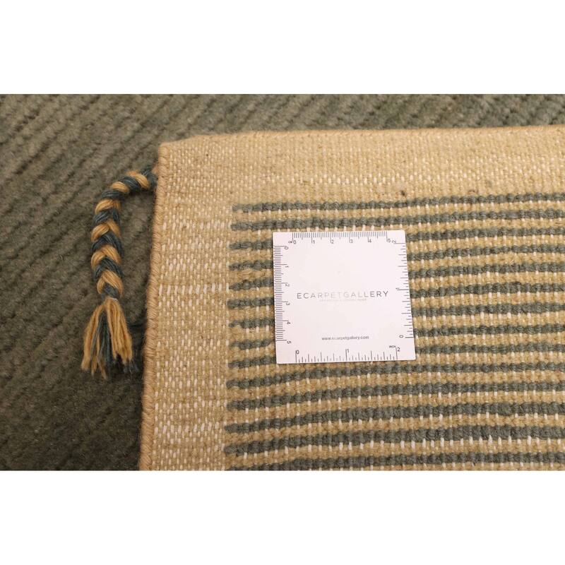 ECARPETGALLERY Hand-knotted Pak Finest Marrakesh Dark Green Wool Rug - 9'1 x 12'3