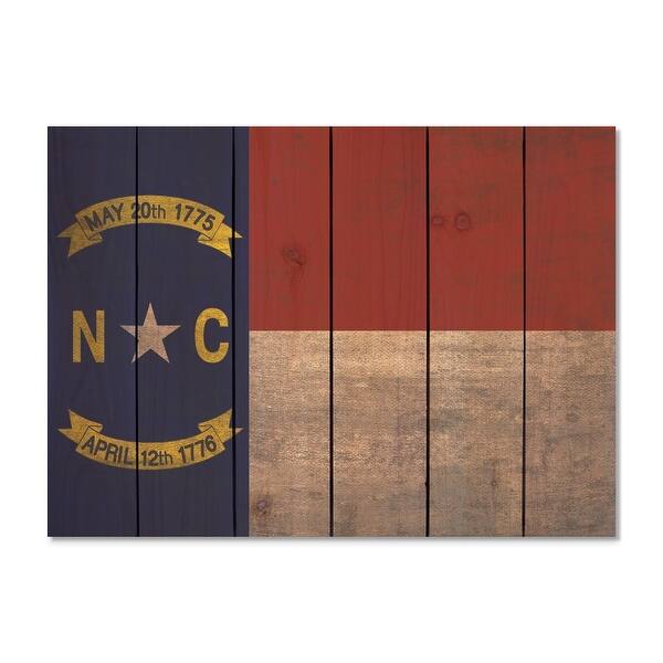 Shop North Carolina State Flag On Wood Indoor And Outdoor Safe