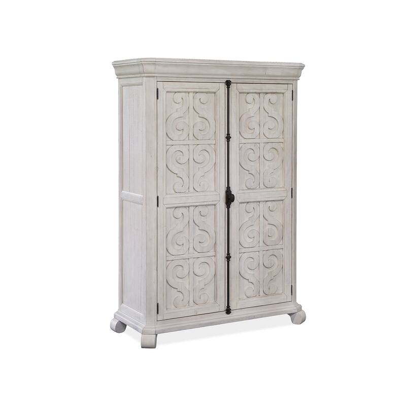Magnussen Home Bronwyn Alabaster Armoire - 48''W x 20''D x 71''H - Alabaster