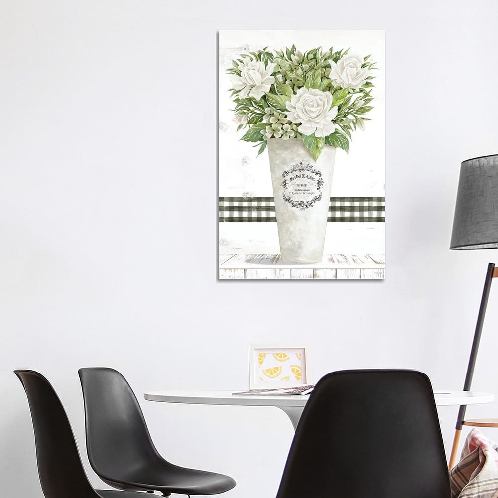 iCanvas "White Roses" by Cindy Jacobs Canvas Print