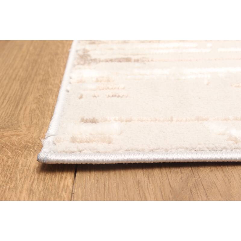 ECARPETGALLERY Machine Made Nova Ivory Area Rug