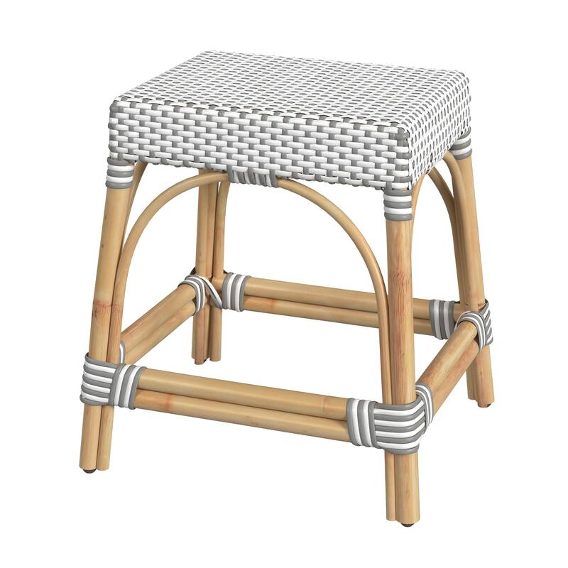 Robias Rattan Rectangular 18" Dining Stool
