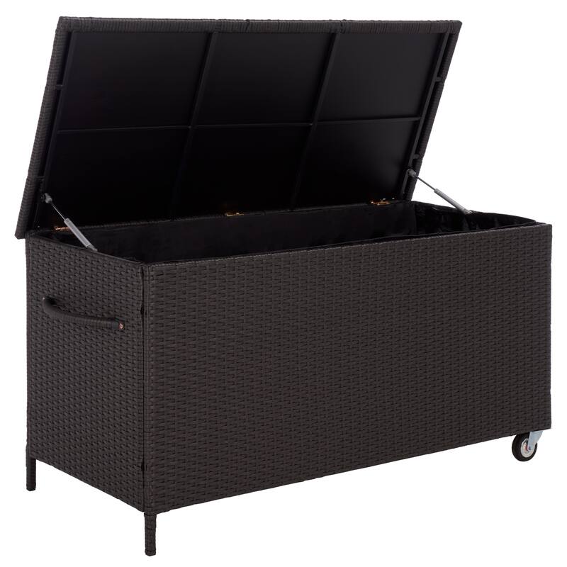 SAFAVIEH Outdoor Living Kent Cushion Box - 49"W x 23"D x 26"H