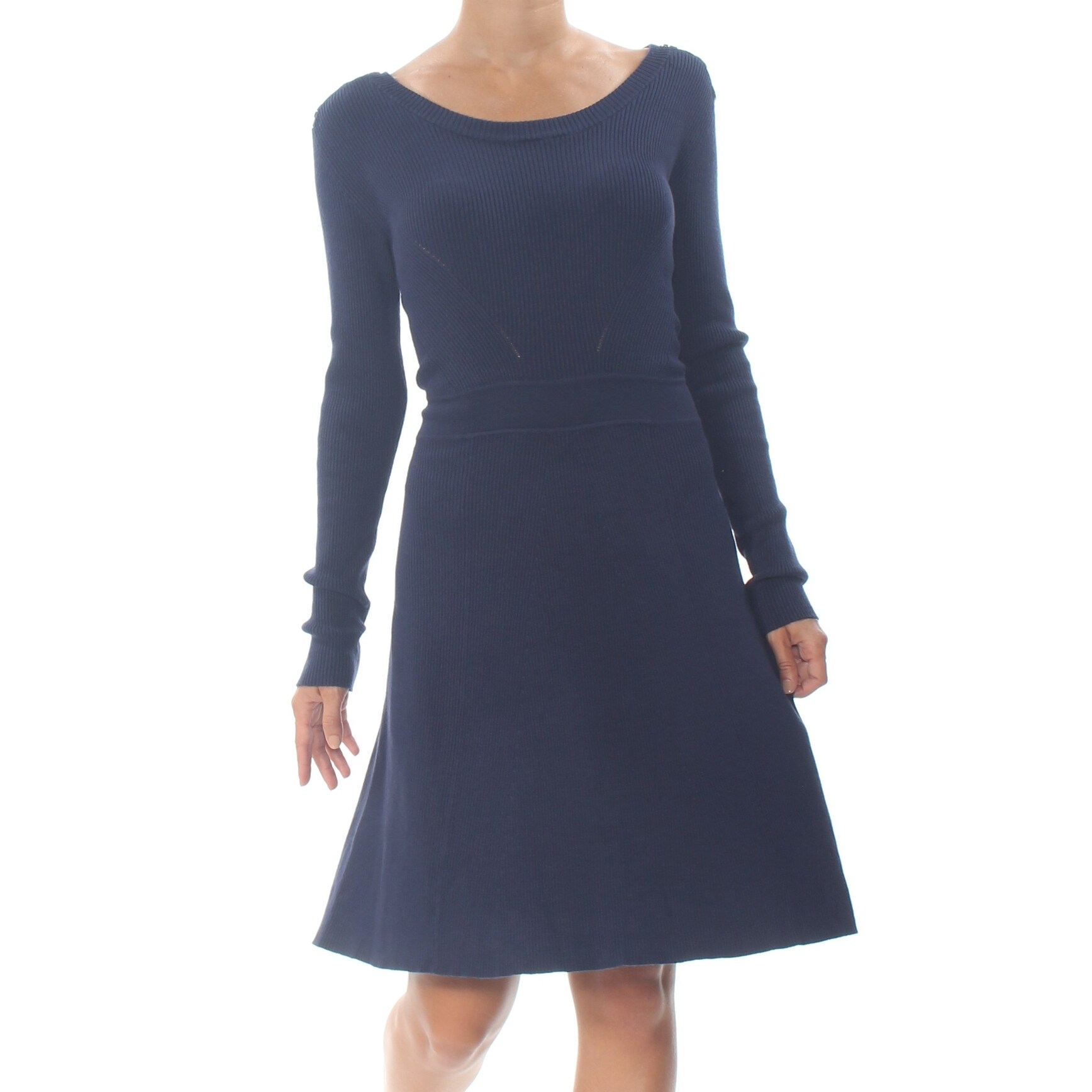 womens navy long sleeve dress