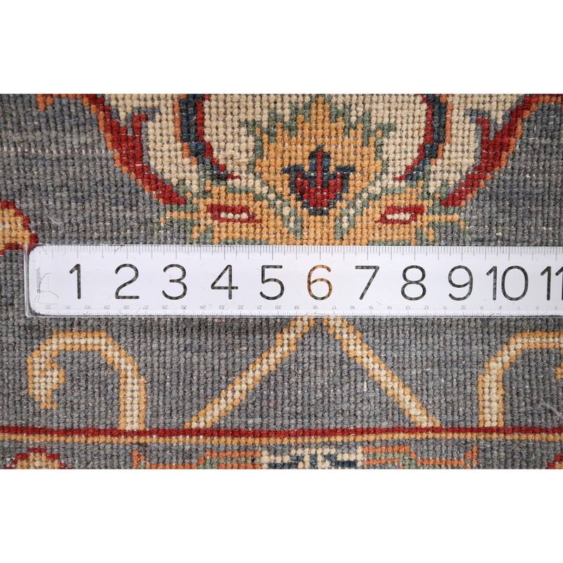 Kazak Oriental Runner Rug Handmade Traditional Blue Wool Carpet - 2'3" x 5'9"