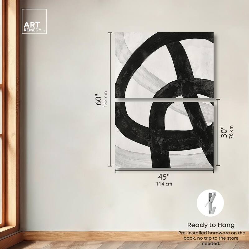 Infinite Loop II Canvas Set of 2 by Art Remedy, Gallery Wrapped
