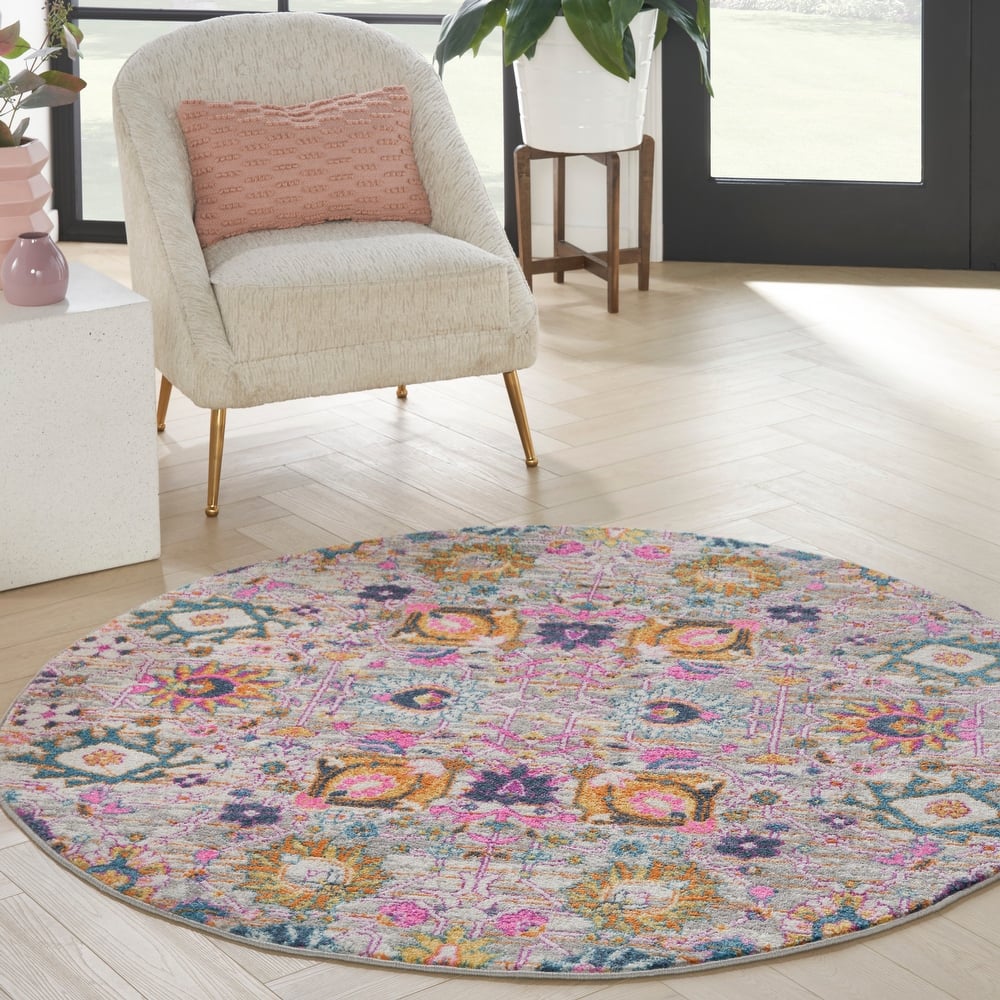 Nourison Passion Boho French Country Floral Area Rug.
