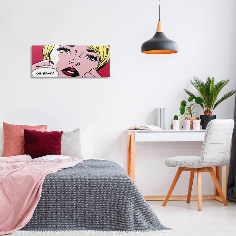 Stupell Iconic Pop Comic Woman Canvas Wall Art Design By Sheila B.