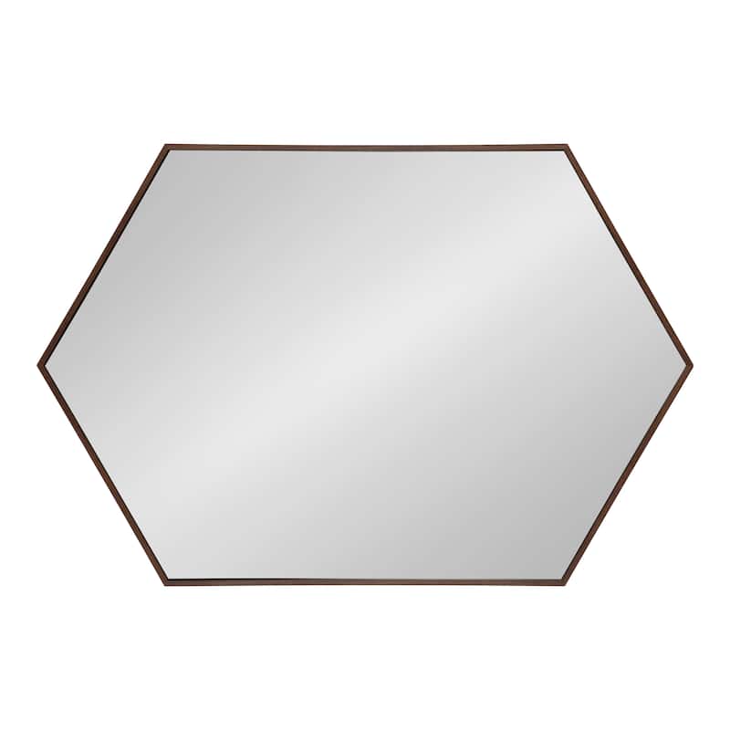 Kate and Laurel Rhodes Framed Mid-century Hexagonal Wall Mirror