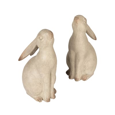 Charming Resin Rabbit Bookends - 7.5"L x 3.3"W x 6.5"H
