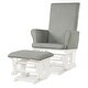 preview thumbnail 13 of 30, Gymax Glider and Ottoman Cushion Set Wooden Baby Nursery Rocking Chair - See Details Grey
