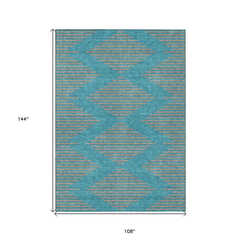 HomeRoots Geometric Transitional Rectangle Outdoor Rug