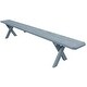 preview thumbnail 3 of 7, Pressure Treated Pine 8' Crossleg Bench Gray Stain