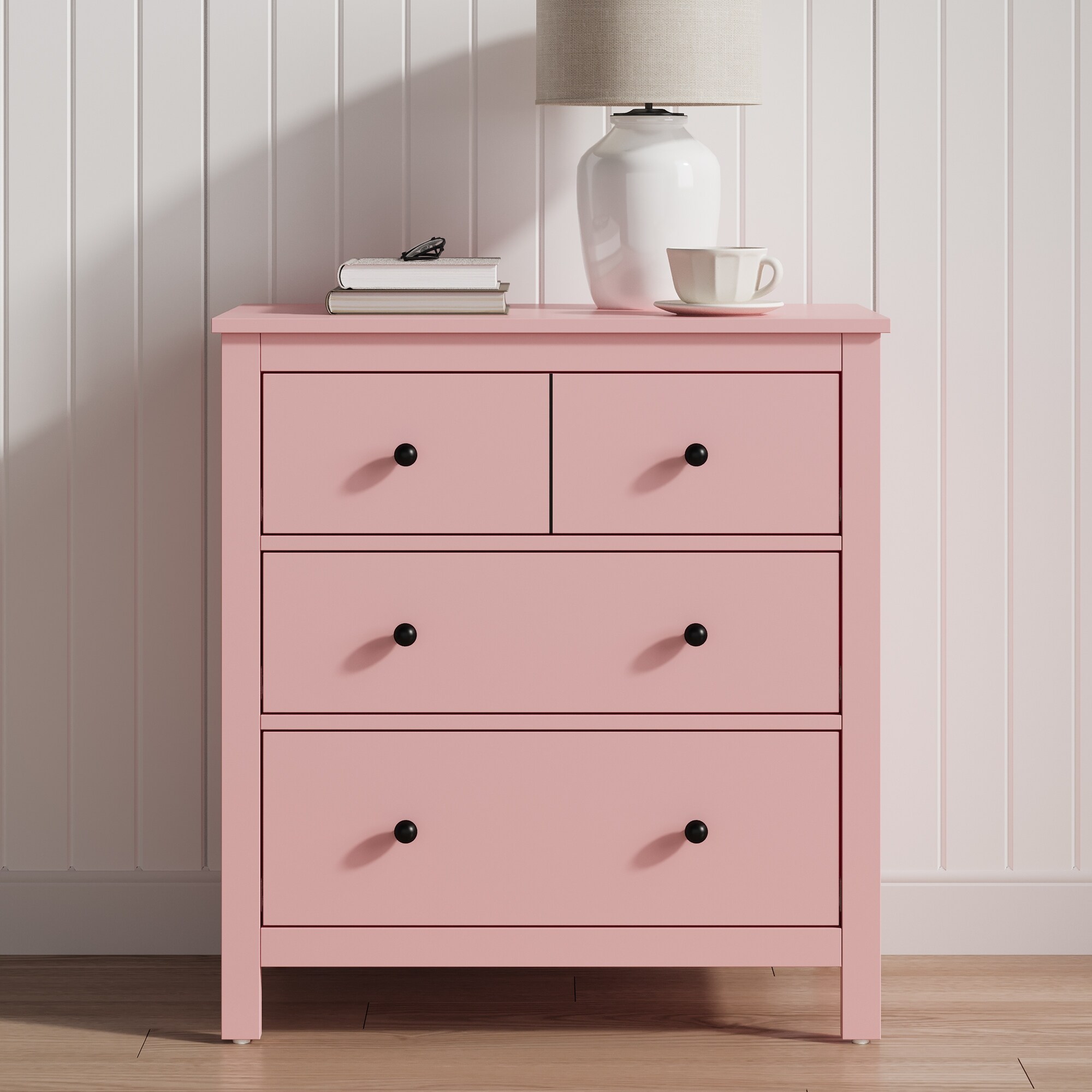 Pink 3-Drawer Dresser for Bedroom, Living Room, Nursery, Entryway, and  Hallway - Overstock - 42652996