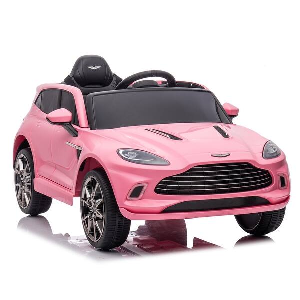 slide 2 of 26, 12V Dual-Drive Remote Contro Electric Ride-On Car for Kids Battery-Powered Pink Vehicle with LED Headlights, Music, and USB|Pink