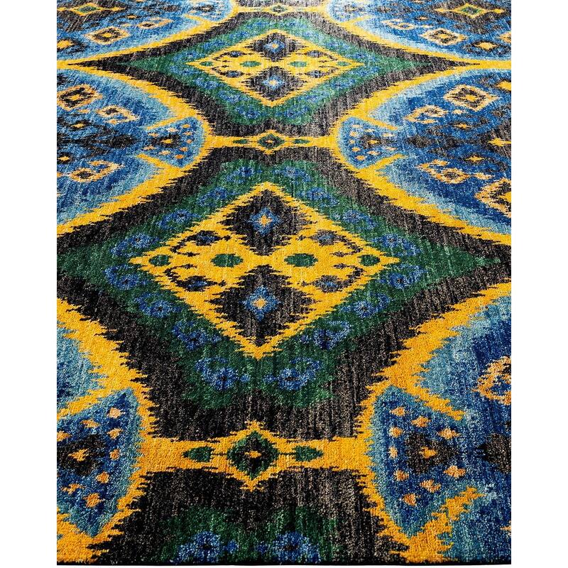 Contemporary Overdyed Wool Hand Knotted Area Rug - 8' 0" x 9' 10"