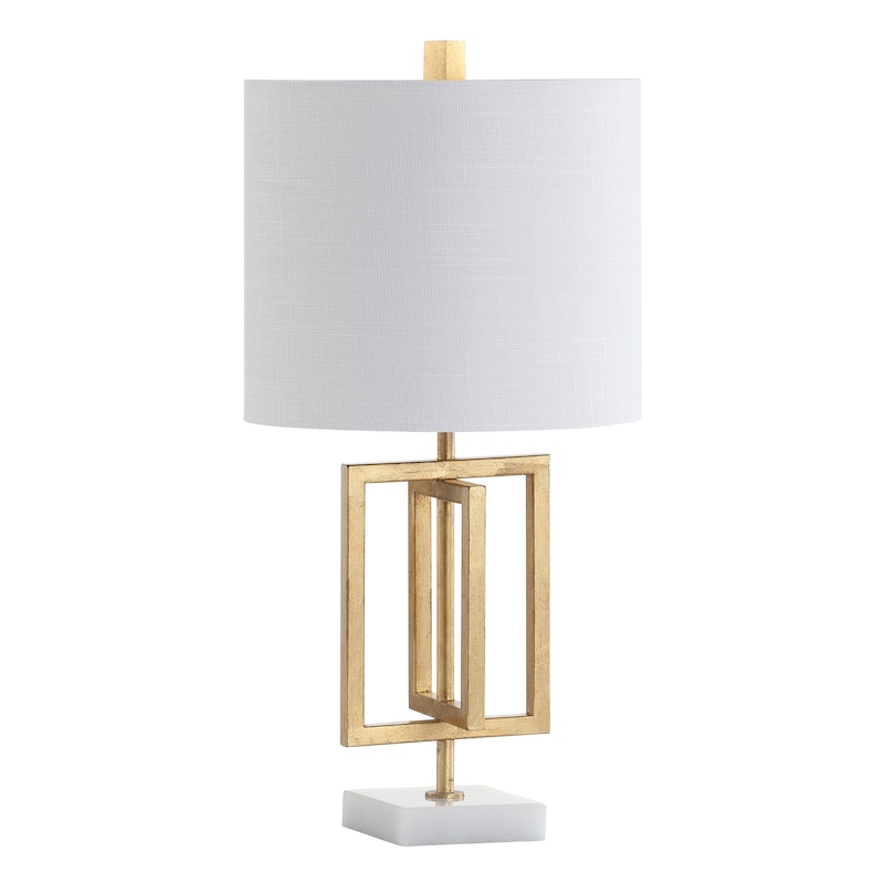 Julienne 20.25" Metal/Marble LED Table Lamp, Gold by JONATHAN Y