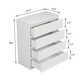 preview thumbnail 7 of 20, 4-Drawer Vanity Desk, Handleless Design, Suitable for Bedroom and Living Room