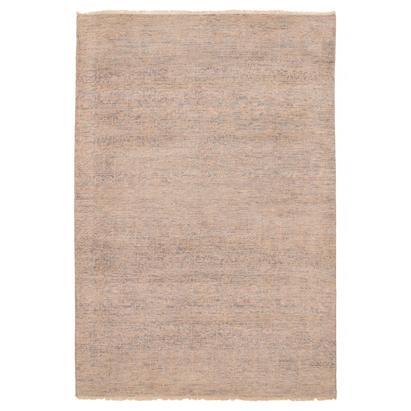 ECARPETGALLERY Hand-knotted Silk Shadow Grey Wool Rug - 6' x 9' - Grey - 6' x 9' - Rectangle