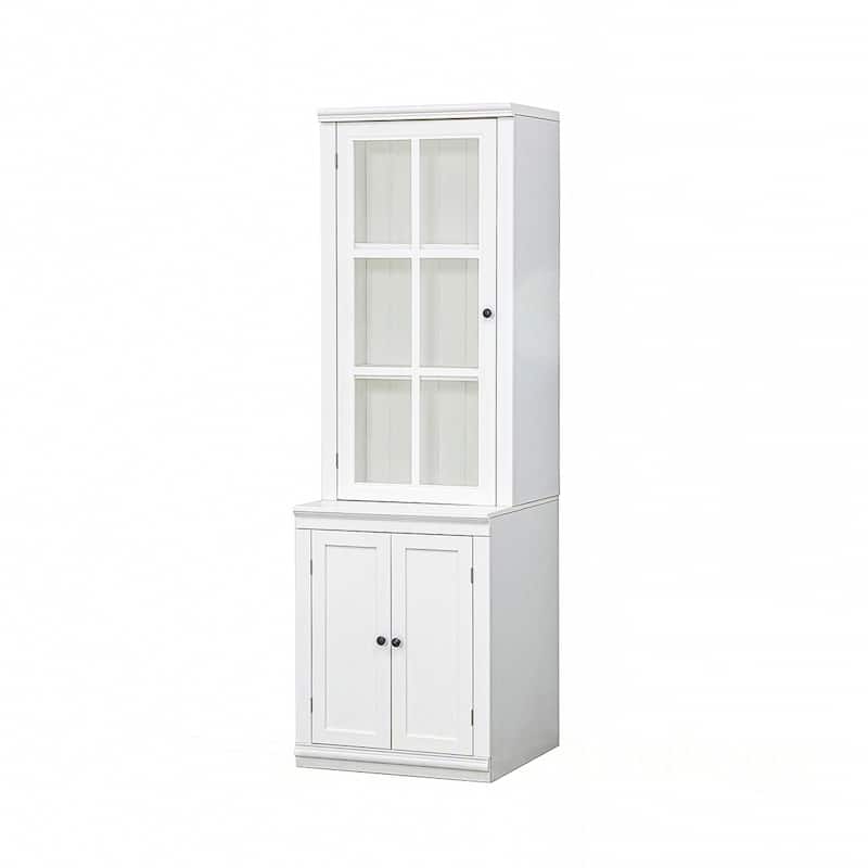 75.25" Tall Cabinet With Glass Door