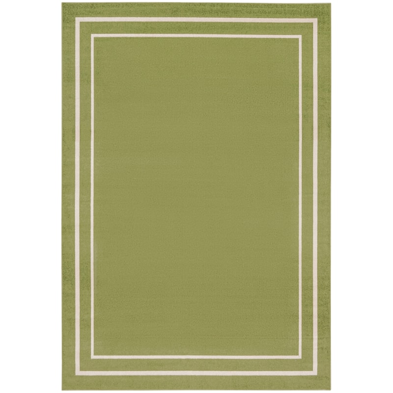 Nourison Sandy Indoor / Outdoor Solid Area Rug - 8' x 10' - Green/Ivory