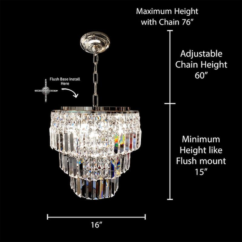 Luxury Crystal Chandelier Flush Mount