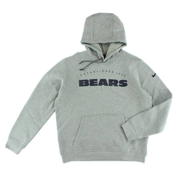 Shop Nike Mens Chicago Bears Nfl Practice Club Hoodie Grey Grey