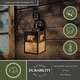 preview thumbnail 2 of 5, VAXCEL Bozeman 13 in. H 1-Light Burnished Bronze Rustic Outdoor Wall Sconce, Steel, Clear Seeded Glass Shade