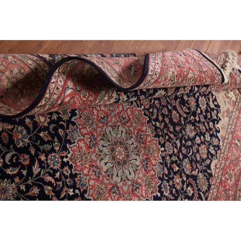 Vegetable Dye Floral Kashan Chinese Area Rug Hand-Knotted Wool Carpet - 6'0"x 9'2"