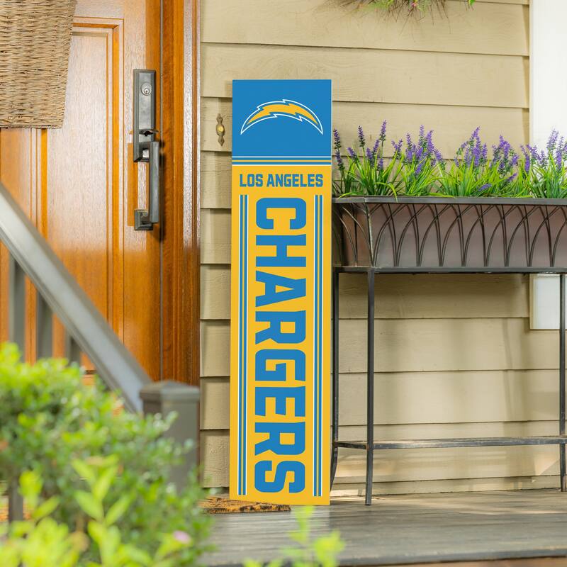 47" Double Sided Seasonal Porch Leaner, Los Angeles Chargers - 47" x 11.25"
